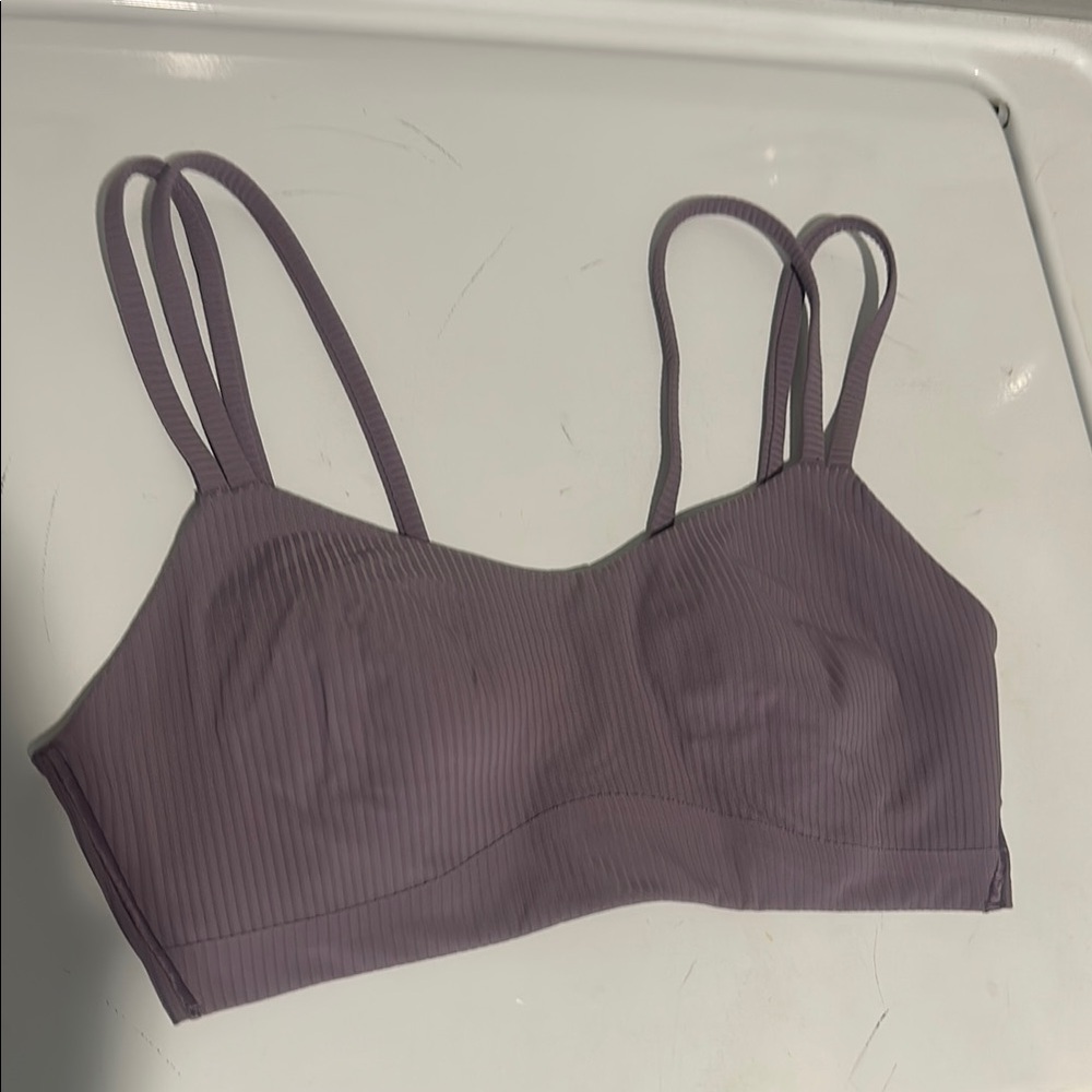 Lululemon Purple Sports Bra with Double Straps and Light Support